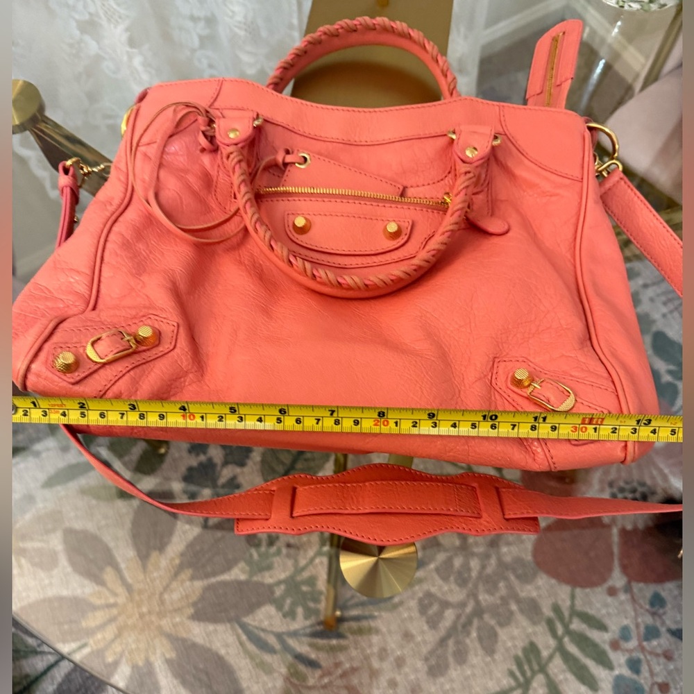 Balenciaga Rose Azalee City Bag with Gold Accents - Picture 12 of 16